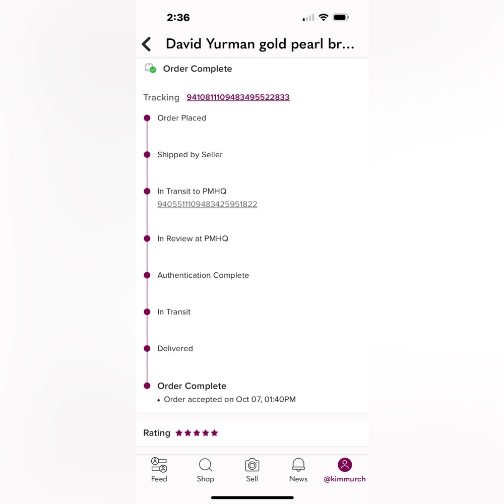 David Yurman Gold and Pearl Bracelet - Picture 4 of 4